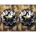 thumbnail image 2 of Set Of 2 Western Screw Back Concho Texas Star Black Saddle Bling Cowgirl, 2 of 4