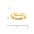 thumbnail image 4 of 14k Yellow Gold 4mm Standard Weight Flat Comfort Fit Wedding Band Size 4, 4 of 6