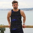 thumbnail image 6 of Lsque Mathematica Science Pattern Mens Tank Tops Muscle Athletic Quick Dry Sleeveless Workout Fitness T Shirts Beach Tank Top, Loose-fit Sleeveless Shirt for Men-Medium, 6 of 7