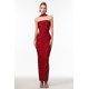 thumbnail image 1 of Vestido Bellabarnetten Nesya, sin mangas, vendaje largo con forma de vino perlado, 1 of 6