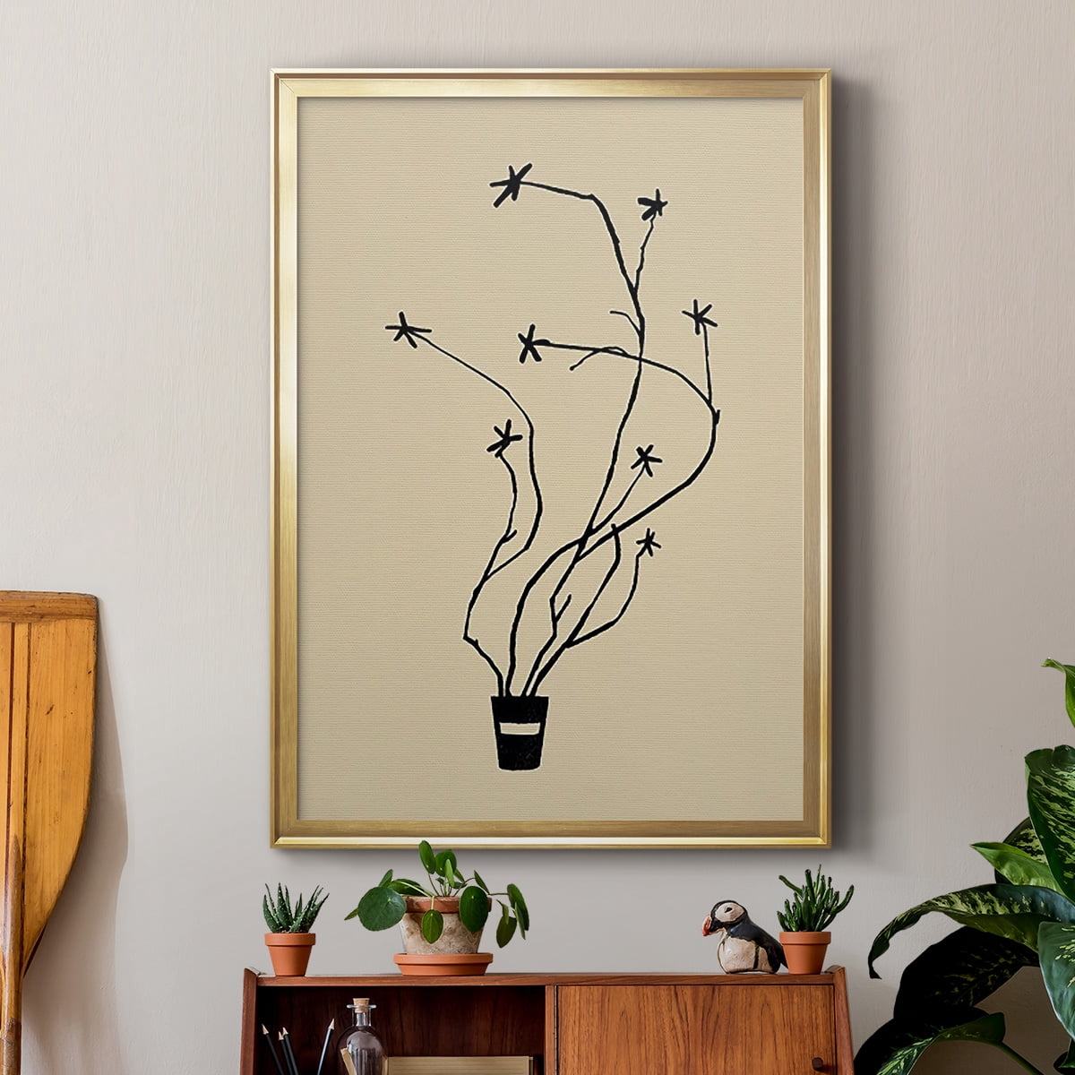 Spring Sprig Vase I Premium Framed Print - Ready to Hang