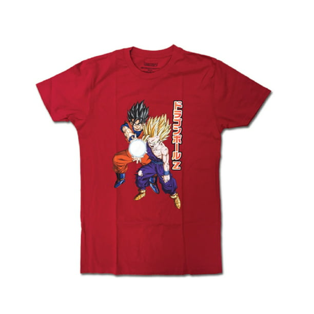 Dragon Ball Z Goku And Gohan Kamehameha Japanese Officially Licensed T Shirt Walmart Com Walmart Com