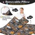 thumbnail image 3 of Gray Halloween Boo Icons Toddler Nap Mats for Kids Preschool,50"x20" Sleeping Mat Bag or Kids,Toddler Sleeping Bag,Toddler Nap Mat or Daycare, 3 of 6