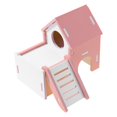 thumbnail image 3 of Escalera de madera para ver la cubierta, casa de hámster, mascotas pequeñas, rata, ratón, cabaña, nido (rosa) Tmvgtek Para estrenar, 3 of 6