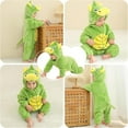 thumbnail image 3 of WIBACKER 0-3T Unisex Baby Animal Costume Winter Autumn Flannel Hooded Romper Christmas and Halloween Dinosaur Cosplay Jumpsuit, 3 of 5