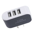 thumbnail image 3 of Candy Color 3 USB Multi-Port Wall Charger US Plug Wall Adapter Cube Block AC 110-220V 5V, 3 of 3