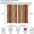 thumbnail image 2 of Leopard Print Small Kitchen Curtains Men Orange Window Treatment Abstract Modern Rod Pocket Cafe Short Window Curtains for Bathroom Dining Laundry Room Tier Treatment Drapes 27.5x39 inch, 2 of 6