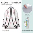 thumbnail image 5 of Pioneer Flower Floral Print Pattern Backpack for School, Cute School Bag with Adjustable Shoulder Straps and Padded Back, 15.3"x11"x7.1", 5 of 5