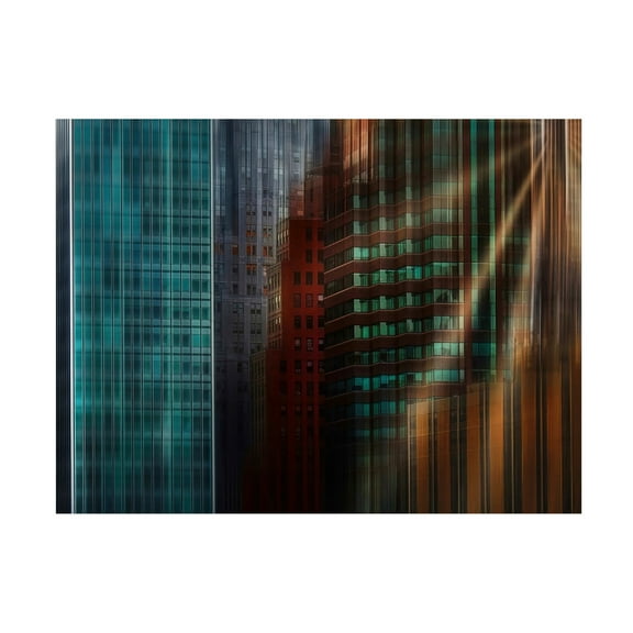 Canvas Wall Art - Roxana Labagnara 'Manhattan Way' Wall Art for Living Room, Bedroom, or Office Décor by Trademark Fine Art - 19 x 14 Inches