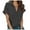 Grey, variant on OSOLU Solid Color Women Short Sleeve Lapel Button Shirt Tops Classic Women Tops Dressy Casual