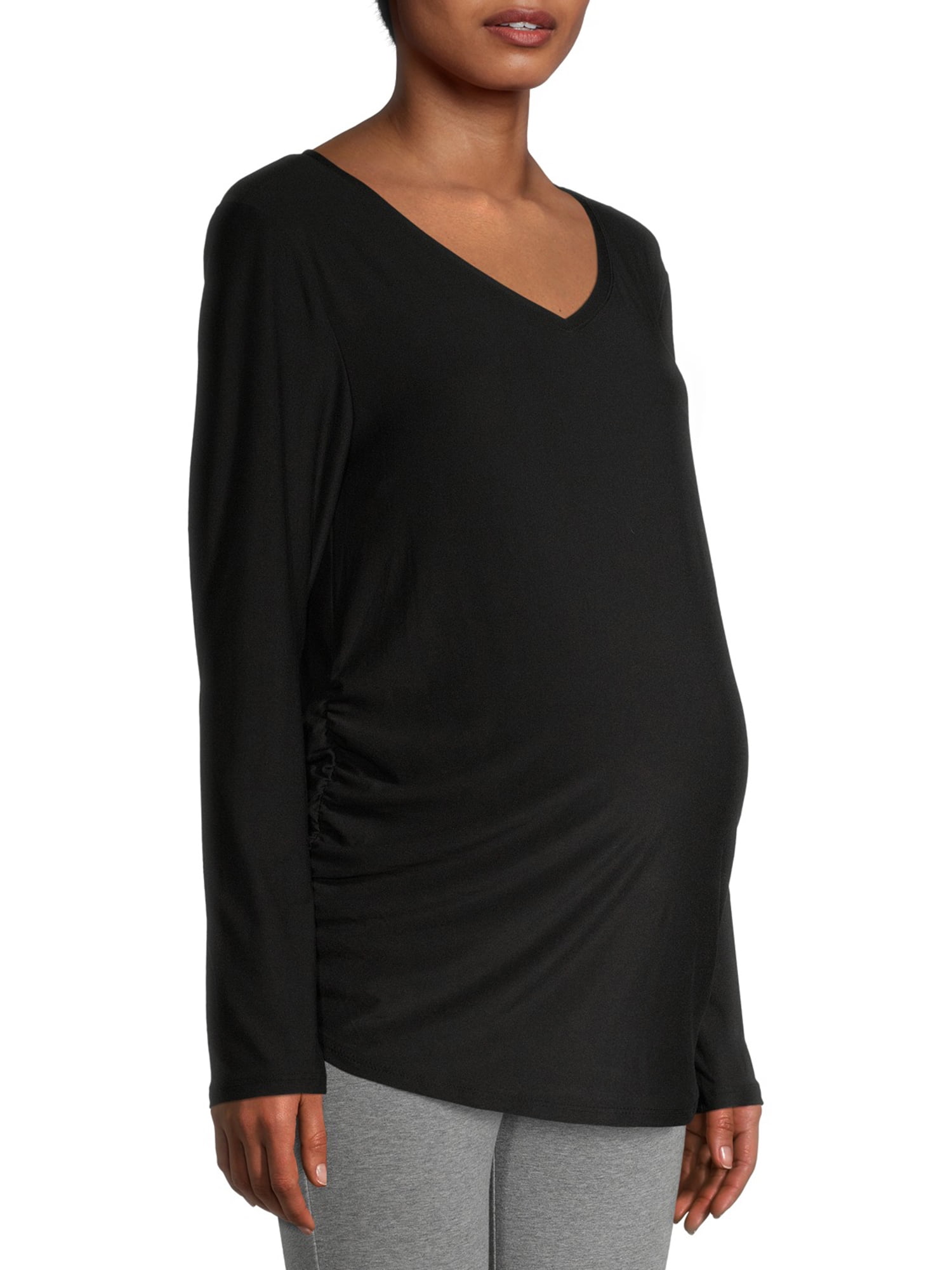 Time and Tru Women's Maternity Long Sleeve T-Shirt