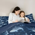 thumbnail image 5 of Feelyou Sea Shark Animal Full Size Comforter Sets, Cute Stars Croal Bedding Sets, 3 Pieces, 5 of 8