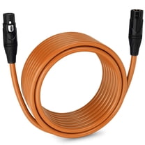 LyxPro 30 ft Balanced XLR Cable, Male to Female, 3 Pin Microphone Cable - Orange
