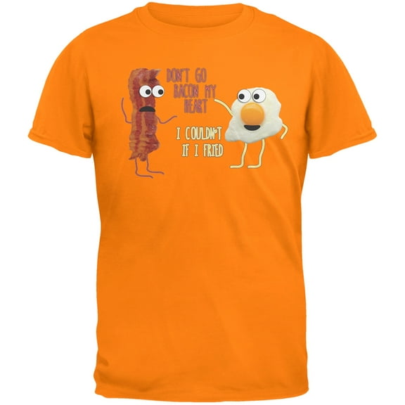 Don't Go Bacon My Heart Orange Youth T-Shirt - Youth Large