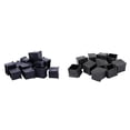thumbnail image 1 of 10 Uds. Cubierta cuadrada de goma para patas de silla de escritorio, 30x30mm, color negro, 1 of 5