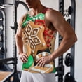 thumbnail image 5 of Rateoe Christmas Cookies Pattern Sleeveless Gym Shirt Muscle Tee Breathable Workout Shirt Slim-Fit Tank Quick Dry Fit Muscle Tank Top Bodybuilding Sleeveless T Shirt-Small, 5 of 7