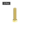 thumbnail image 3 of Unique Bargains Brass Hex Bolts, 1/2-13x2' 2 Pack Fully Thread Grade 4.8 Machine Screws, 3 of 4