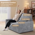 thumbnail image 6 of Noelse 3 in 1 Convertible Sofa Bed, Loveseat Sleeper Sofa Full Size Pull Out Couch for Living Room Bedroom Apartment, Gray, 6 of 11