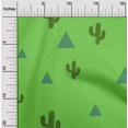 thumbnail image 2 of oneOone Cotton Flex Green Fabric Plant Cactus With Geometric Craft Projects Decor Fabric Printed By The Yard 40 Inch Wide, 2 of 4
