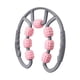 thumbnail image 3 of Rodillo muscular para piernas, herramienta de masaje de 7 ruedas, multifuncional, ligero y manual. Gris y rosa, 3 of 9