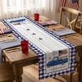 thumbnail image 4 of Tepsmf Independence Day Table Runner USA Flag Themed Linen Tablecloth 72 Inches for Festive Dining Table Decor, 4 of 6