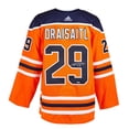thumbnail image 1 of Leon Draisaitl Chandail de Hockey Authentique Orange Edmonton Signé, 1 of 2