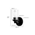 thumbnail image 6 of Millennium Lighting  Metal 1 Light Wall Sconce- Clear Seeded Glass Matte Black Black Matte, 6 of 6