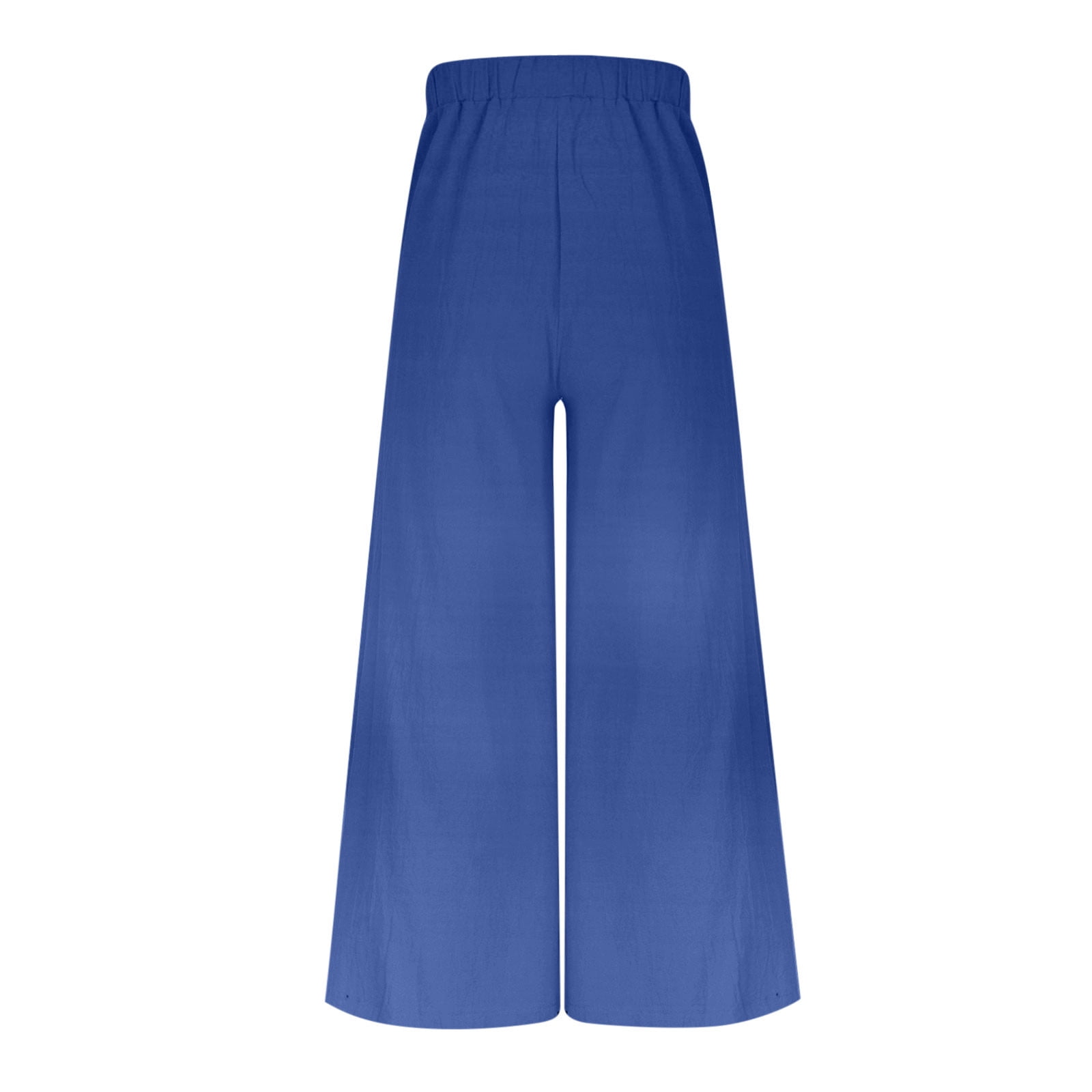 Women High Waisted Dress Pants Business Casual Wide Leg Cuffed Ankle  Tapered Work Pants Trousers with Pockets