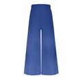 thumbnail image 5 of qolati Wide Leg Palazzo Pants for Women 2023 Solid Color Elastic High Waisted Boho Pant Casual Flowy Baggy Beach Lounge Trousers, 5 of 6