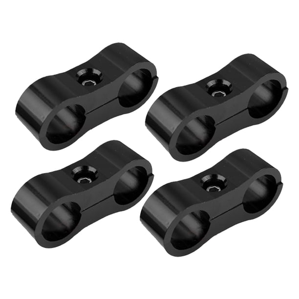 Sidaley Abrazadera separadora de manguera de aceite de coche de aluminio de 4 piezas, accesorios de soporte de adaptador de ajuste Herramientas de reparación de automóviles AN12