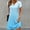 Light Blue, variant on Womens Dresses Summer,Women Summer Casual Leaf Sleeves Hollow Neckline Design Dress Long Skirt Hot Pink XL