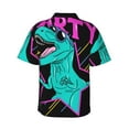 thumbnail image 3 of Fotbe Rex Dinosaur With Sunglasses Hawaiian Shirt For Men Unisex Summer Beach Casual Short Sleeve Cotton Linen Button Down Shirts-3x-Large, 3 of 9