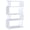 White, variant on Bowery Hill Zigzag Geometric 4-Shelf Contemporary Wood Bookcase in Gray