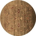 thumbnail image 1 of Ahgly Company Indoor Round Oriental Brown Industrial Area Rugs, 8' Round, 1 of 4