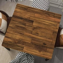 Square Fitted Table Cover Wood Grain Tablecloth with Elastic Edge Wooden Texture Tablecloths Waterproof Tables Cloth for Dining Kitchen Home Party Picnic, Fit for 36"x36" Tables, Style-6