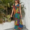 thumbnail image 6 of Mola De Panama Mounted Sleeveless Dress Dresses Women Summer Evening Dresses Ladies Bohemia Long Dresses, 6 of 9
