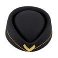 thumbnail image 2 of sombrero de azafata Yinane para cosplay negro, 2 of 8