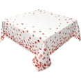 thumbnail image 1 of Valentines Tablecloth Square 54x54 Inch Red Hearts Table Cloth Waterproof Table Cloth Wrinkle Resistant Polyester Table Cover for Home/Kitchen/Dining Room/Party/Picnic, 1 of 7