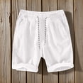 thumbnail image 1 of Ceisia Men's Gift Corduroy Casual Shorts Relaxed Fit Mid-Rise Elastic Waist Cotton Spandex Color-block Drawstring Cuffed Hem S horts, 1 of 5