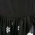 thumbnail image 4 of Robe de Noël Femme Mince Imprimé Épissage Robe de Noël Sans Manches Col Rond, 4 of 8