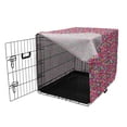 thumbnail image 3 of Abstract Dog Crate Cover, Colorful Geometric Shapes Triangles and Squares on Pink Background Mosaic Art, Easy to Use Pet Kennel Cover for Medium Large Dogs, 35" x 23" x 27", Multicolor, by Ambesonne, 3 of 6