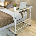 thumbnail image 1 of Support pour Ordinateur Portable 60x40cm table d'Appoint Réglable sur Roulettes, 1 of 11