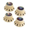 thumbnail image 3 of 4 Pieces Electric Guitar Knobs Speed Control Abalone Hat Cap for Bass Instrument Maintenance Repair, 3 of 9