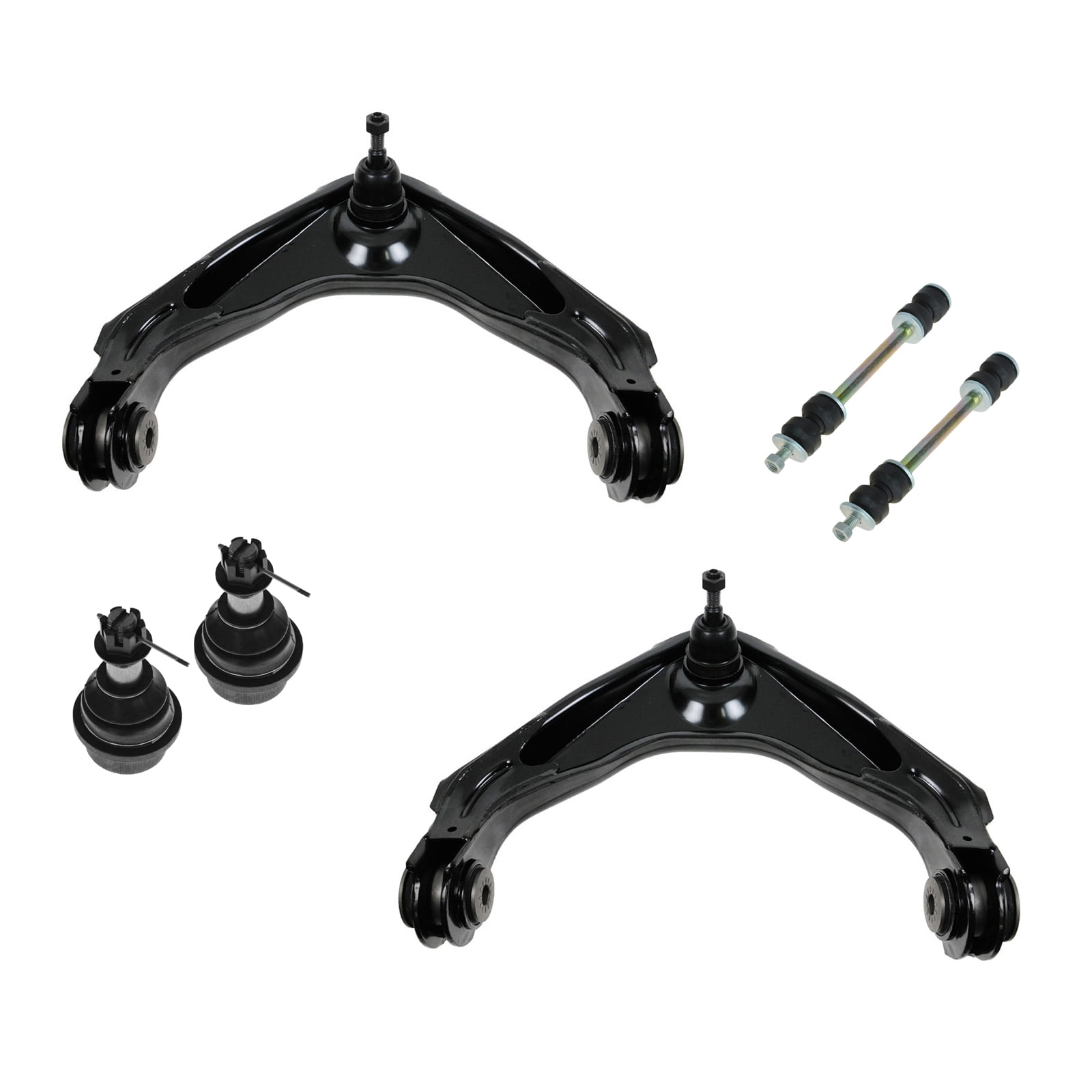 TRQ Upper Control Arm Lower Ball Joint Sway Bar Link LH RH Set 6pc for