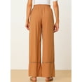 thumbnail image 4 of Unique Bargains Women's Loose Drawstring Wide Leg Palazzo Trousers M Dusty Orange, 4 of 6