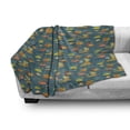 thumbnail image 3 of Under the Sea Soft Flannel Fleece Throw Blanket, Underwater Habitat Composition with Various Coral Reefs and Sea Creatures, Cozy Plush for Indoor and Outdoor Use, 50" x 60", Multicolor, by Ambesonne, 3 of 6
