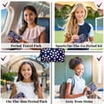 thumbnail image 7 of Mark and Lola's First Period Pal Pack to-Go Kit | 24 pcs | First Period Kit for Tweens | Teen Period Kit| Discrete Period Bag, Pads, Panty Liners, Period Kits for Tweens 10-12 (Hearts), 7 of 7