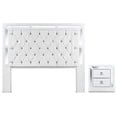 thumbnail image 1 of Cabecera KS con un buro Emilia Blanco y Plata Kessa Muebles, 1 of 5