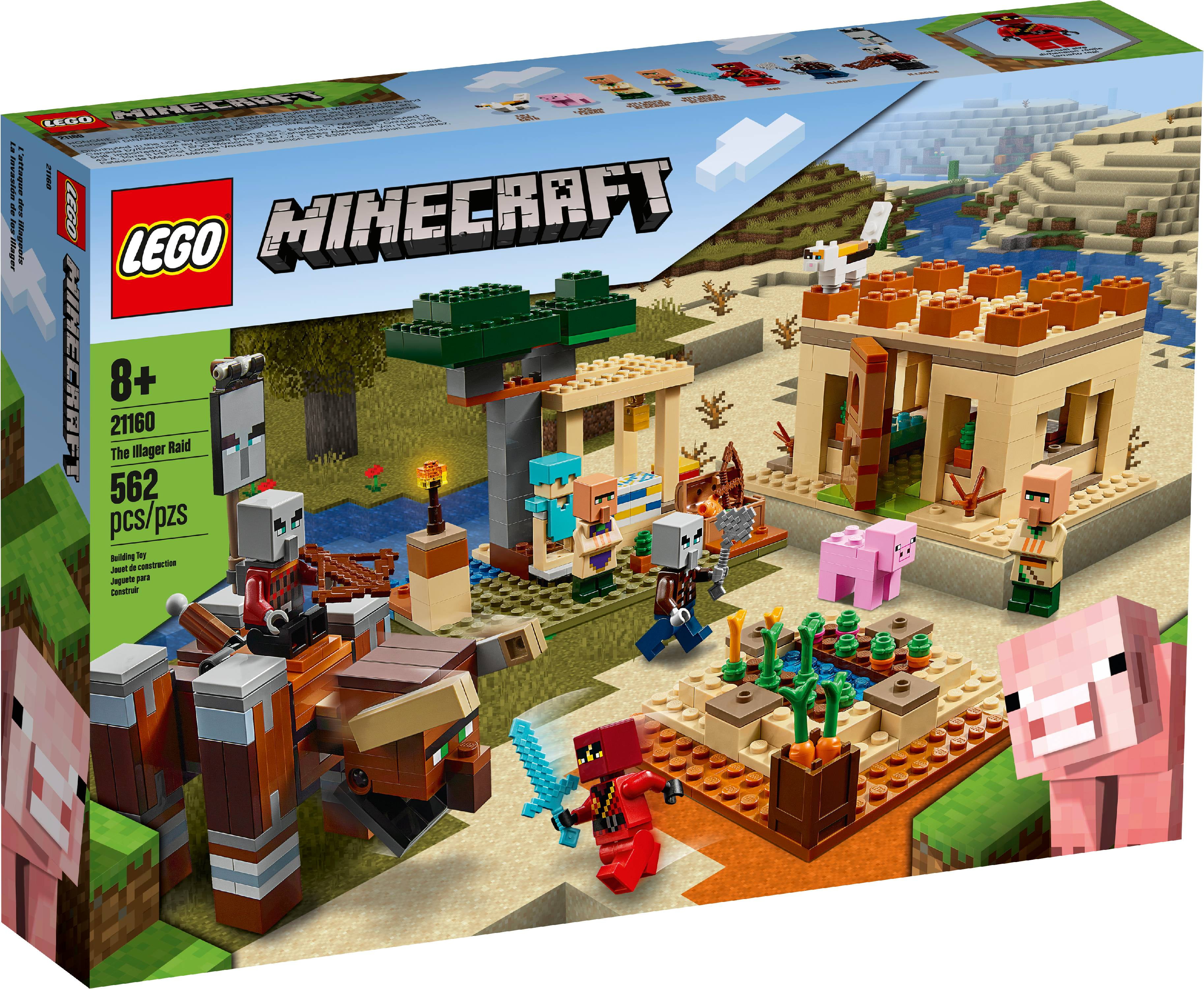 Lego Minecraft The Illager Raid 21160 Action Building Toy 562 Pieces Walmart Com Walmart Com
