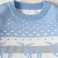 thumbnail image 5 of SERTG Boys and Girls Christmas Knit Sweater Holiday Cute Print Round Neck Cozy Warm Pullover Fall Winter Tops for Children 4-12 Years(Light Blue#1,3 Years), 5 of 8